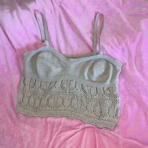 Crop top and Skirt crotchet set